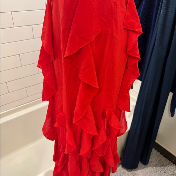 Gorgeous Red Ruffled Maxi Dress 💃 - Picture 4 of 7